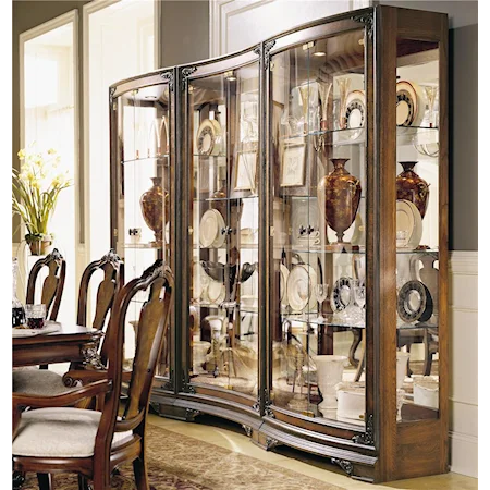 3 Piece Glass Curio Cabinet